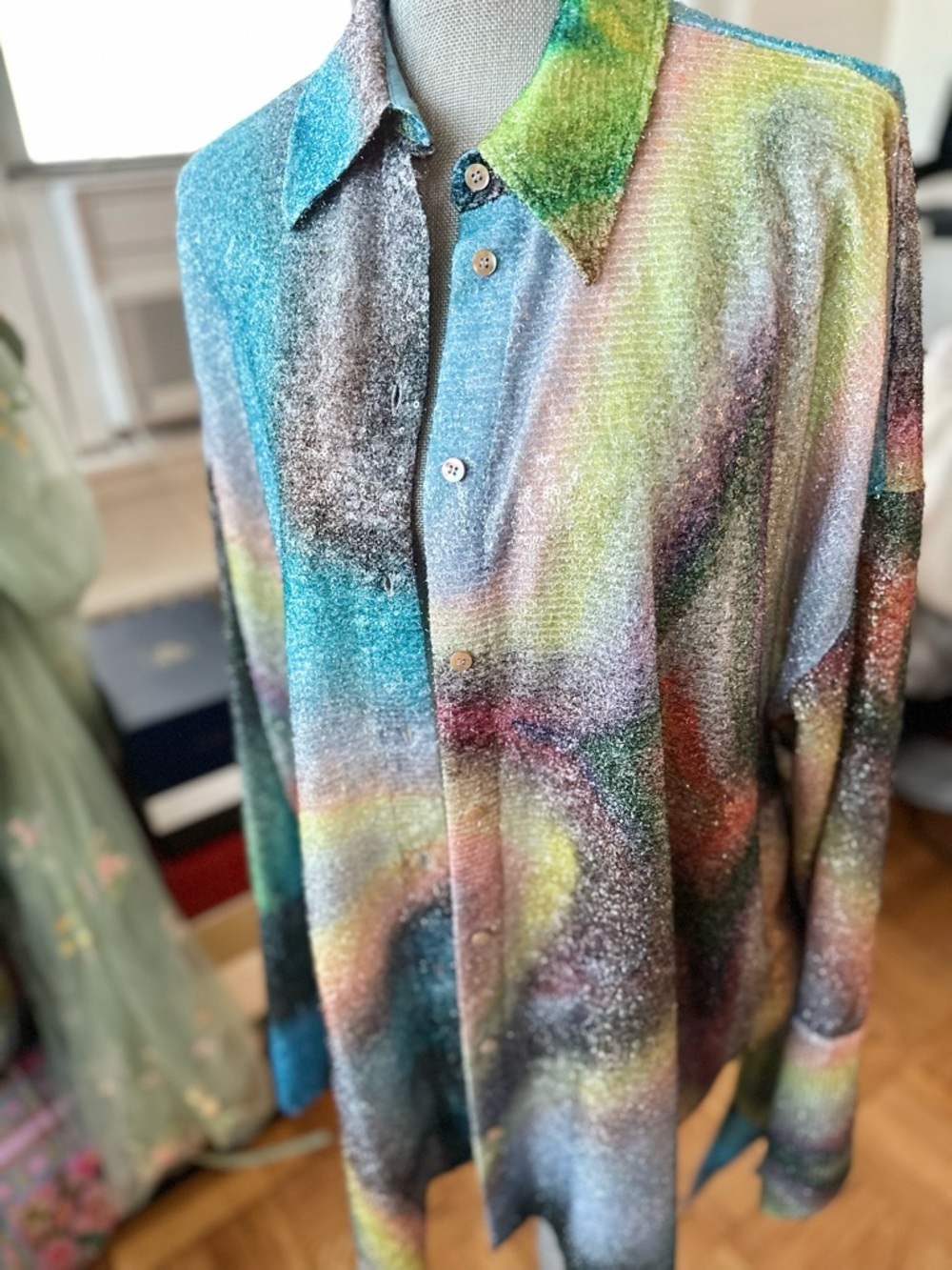 Acne Studios Glitter Shirt Jacket - Picture 3 of 16